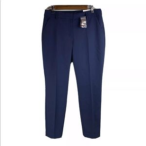 EXPRESS Columnist Ankle Pant Mid Rise Navy Blue 10